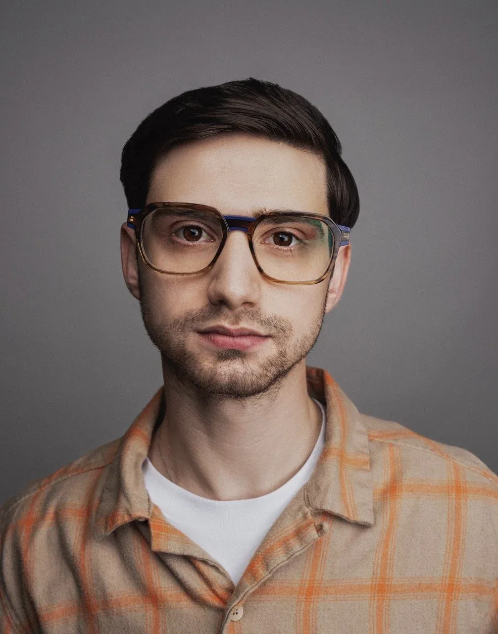 Headshot with glasses