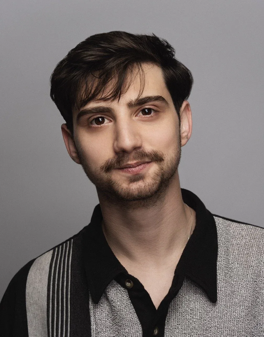 Headshot, gray background