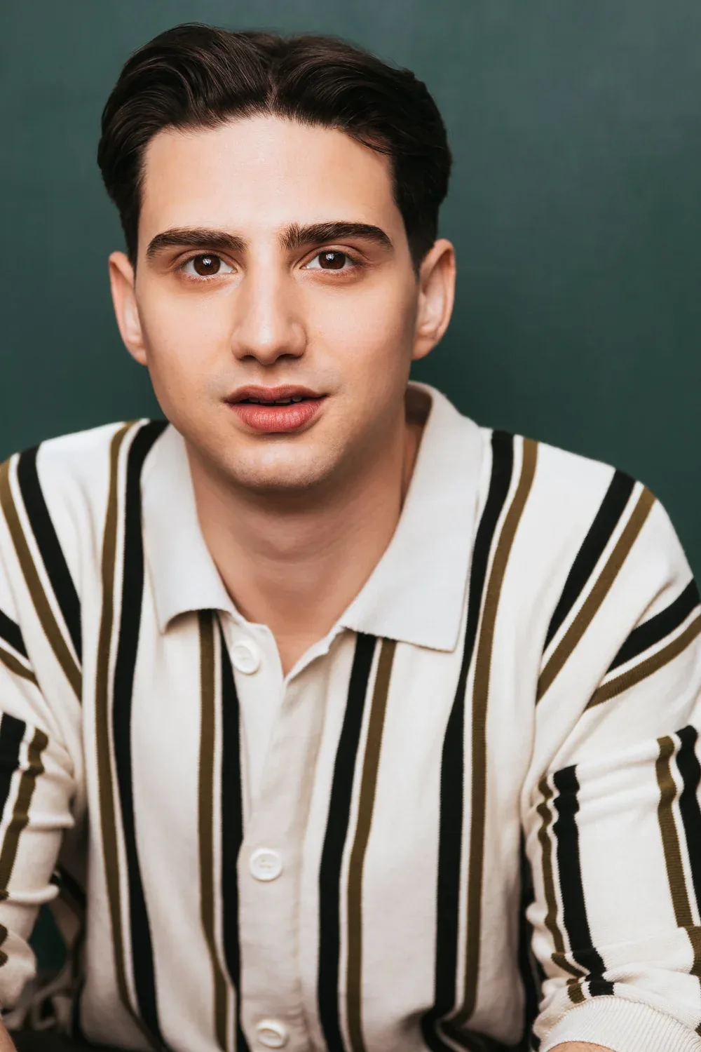 Headshot, green background
